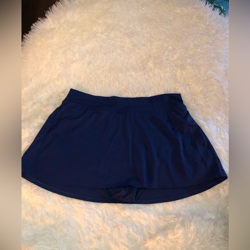 VENUS Blue Swim Skorts with Flared Skirt Overlay sizes 8 16 and 10 NWOT - Picture 4 of 13